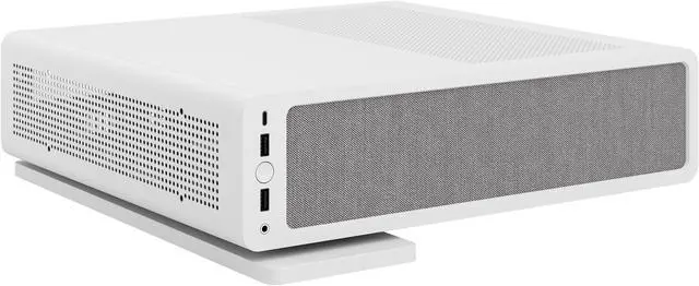 Alt view image 15 of 20 - Fractal Design Ridge White Mini-ITX Slim Small Form Factor Console PC Case with PCIe 4.0 Riser