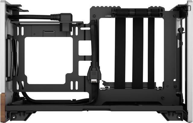 Alt view image 5 of 20 - Fractal Design Terra Silver Mini-ITX Small Form Factor PC Case with PCIe 4.0 Riser