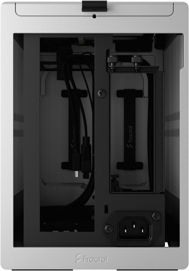 Alt view image 6 of 20 - Fractal Design Terra Silver Mini-ITX Small Form Factor PC Case with PCIe 4.0 Riser