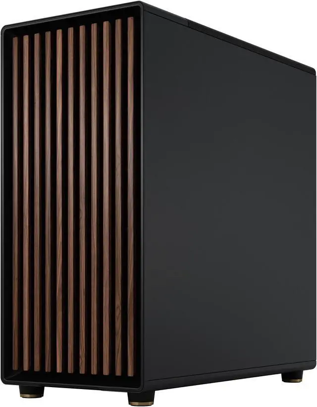 Alt view image 6 of 20 - Fractal Design North XL ATX mATX Mid Tower PC Case - Charcoal Black Chassis with Walnut Front and Mesh Side Panel - FD-C-NOR1X-01
