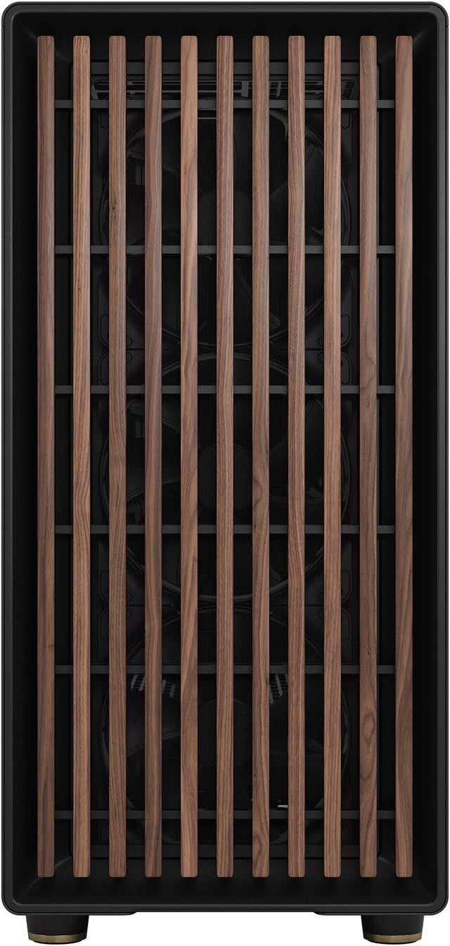 Alt view image 8 of 20 - Fractal Design North XL ATX mATX Mid Tower PC Case - Charcoal Black Chassis with Walnut Front and Mesh Side Panel - FD-C-NOR1X-01