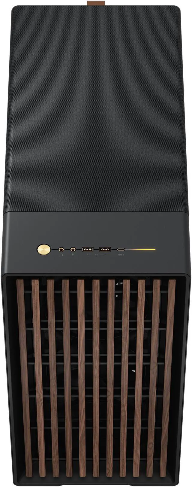 Alt view image 7 of 20 - Fractal Design North XL ATX mATX Mid Tower PC Case - Charcoal Black Chassis with Walnut Front and Mesh Side Panel - FD-C-NOR1X-01