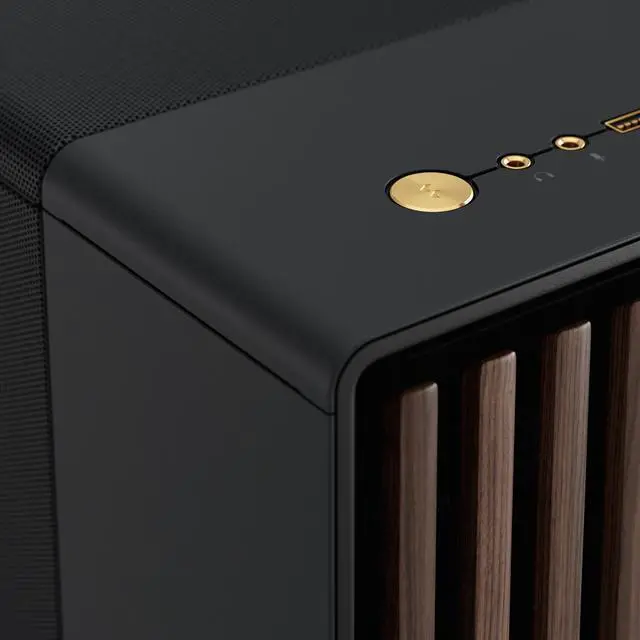 Alt view image 9 of 20 - Fractal Design North XL ATX mATX Mid Tower PC Case - Charcoal Black Chassis with Walnut Front and Mesh Side Panel - FD-C-NOR1X-01