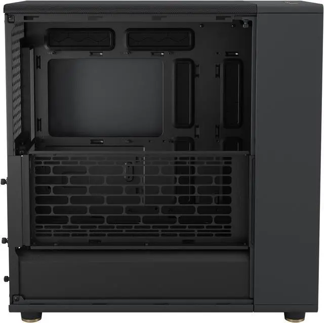 Alt view image 20 of 20 - Fractal Design North XL ATX mATX Mid Tower PC Case - Charcoal Black Chassis with Walnut Front and Mesh Side Panel - FD-C-NOR1X-01