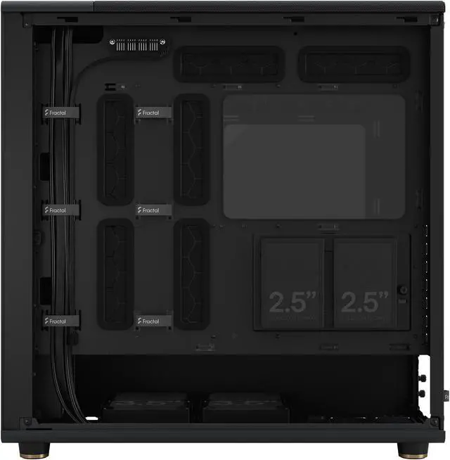 Alt view image 20 of 20 - Fractal Design North XL ATX mATX Full Tower PC Case - Charcoal Black Chassis with Walnut Front and Dark Tinted TG Side Panel - FD-C-NOR1X-02