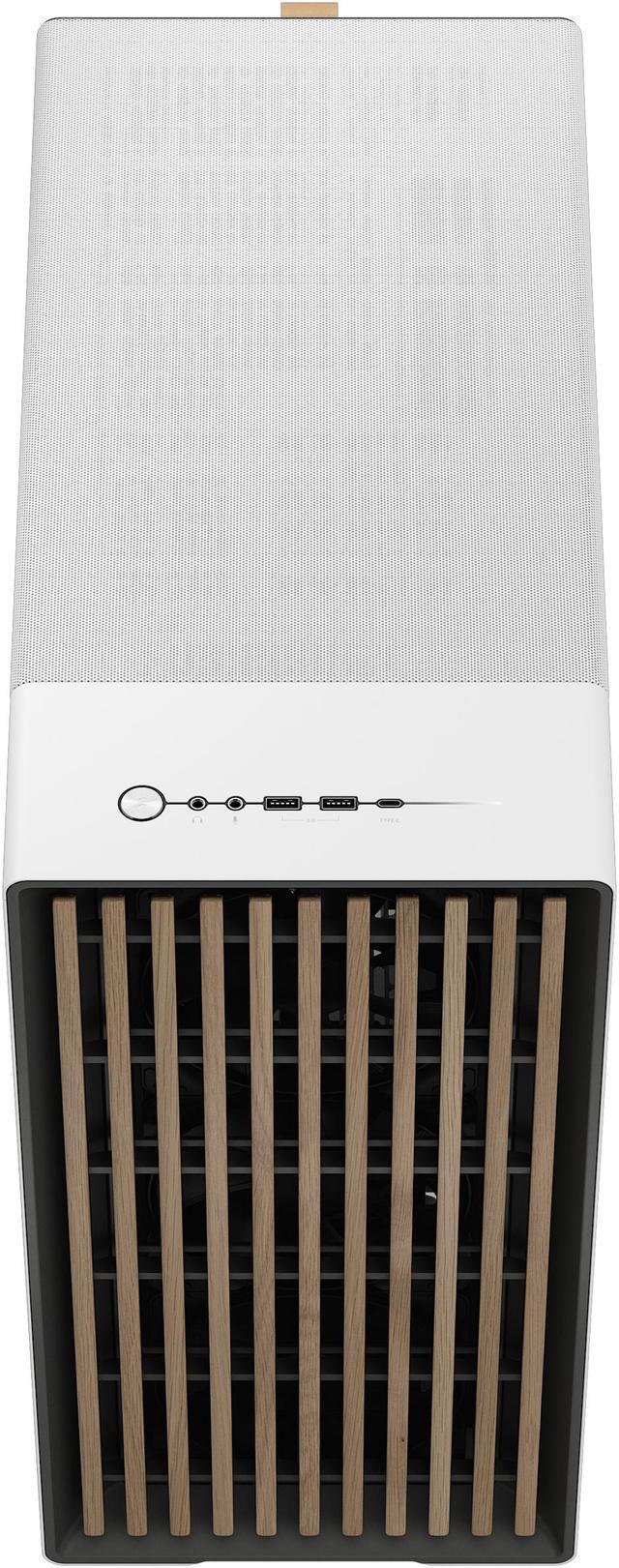 Alt view image 8 of 20 - Fractal Design North XL ATX mATX Mid Tower PC Case - Chalk White Chassis with Oak Front and Mesh Side Panel - FD-C-NOR1X-03