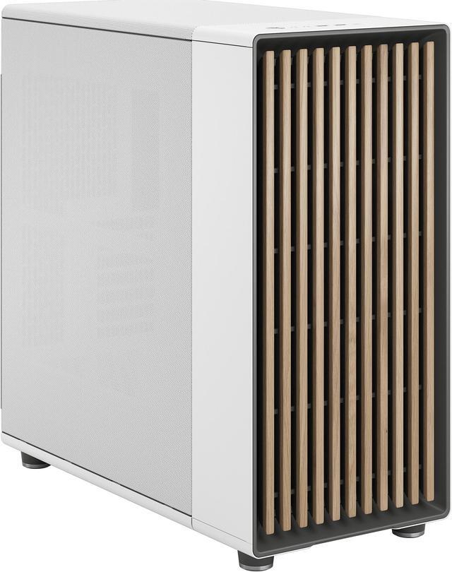 Alt view image 4 of 20 - Fractal Design North XL ATX mATX Mid Tower PC Case - Chalk White Chassis with Oak Front and Mesh Side Panel - FD-C-NOR1X-03