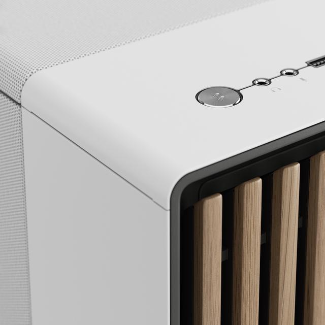 Alt view image 9 of 20 - Fractal Design North XL ATX mATX Mid Tower PC Case - Chalk White Chassis with Oak Front and Mesh Side Panel - FD-C-NOR1X-03