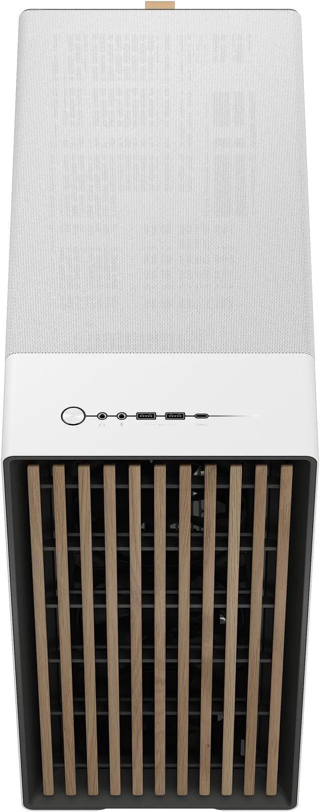 Alt view image 6 of 20 - Fractal Design North XL ATX mATX Mid Tower PC Case - Chalk White Chassis with Oak Front and Clear TG Side Panel - FD-C-NOR1X-04