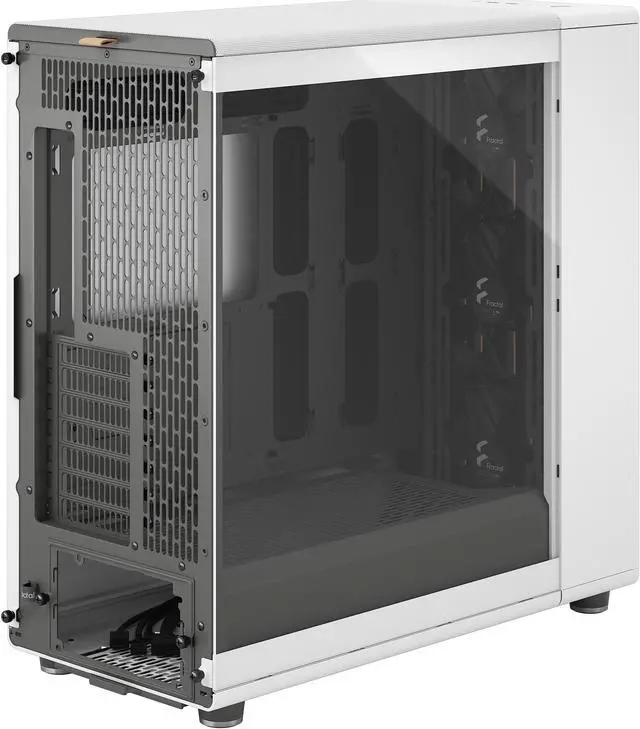 Alt view image 16 of 20 - Fractal Design North XL ATX mATX Mid Tower PC Case - Chalk White Chassis with Oak Front and Clear TG Side Panel - FD-C-NOR1X-04