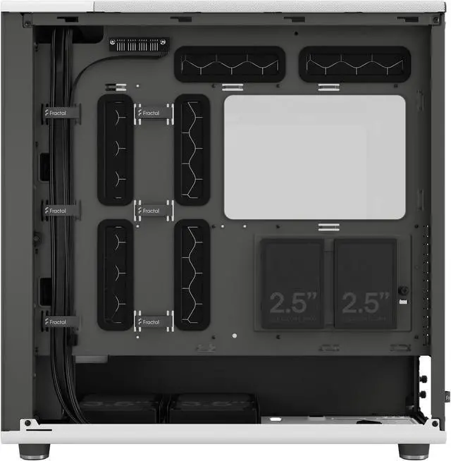 Alt view image 19 of 20 - Fractal Design North XL ATX mATX Mid Tower PC Case - Chalk White Chassis with Oak Front and Clear TG Side Panel - FD-C-NOR1X-04