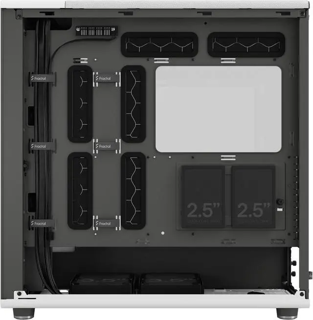 Alt view image 20 of 20 - Fractal Design North XL ATX mATX Mid Tower PC Case - Chalk White Chassis with Oak Front and Clear TG Side Panel - FD-C-NOR1X-04
