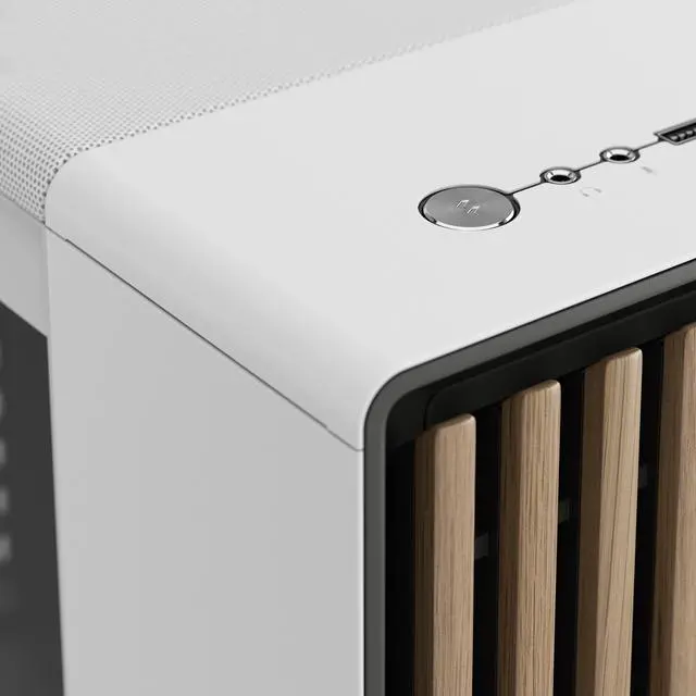 Alt view image 10 of 20 - Fractal Design North XL ATX mATX Mid Tower PC Case - Chalk White Chassis with Oak Front and Clear TG Side Panel - FD-C-NOR1X-04