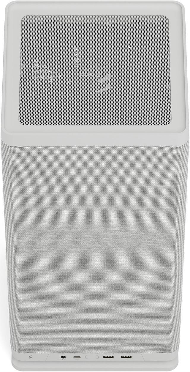 Alt view image 5 of 20 - Fractal Design Mood Light Gray Mini-ITX Small Form Factor PC Case with PCIe 4.0 Riser