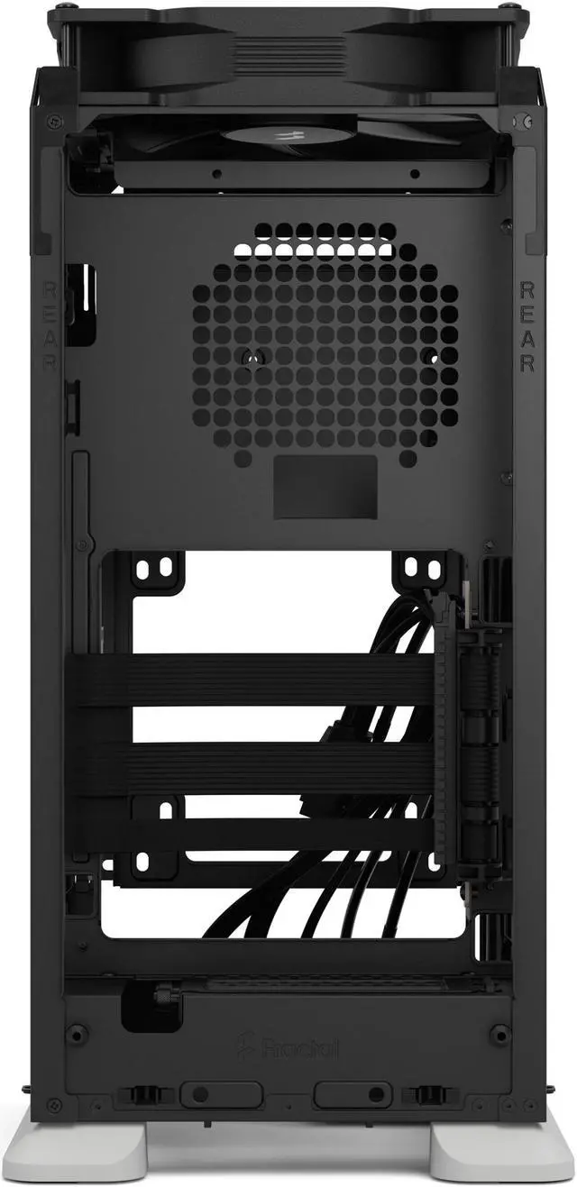 Alt view image 16 of 20 - Fractal Design Mood Light Gray Mini-ITX Small Form Factor PC Case with PCIe 4.0 Riser