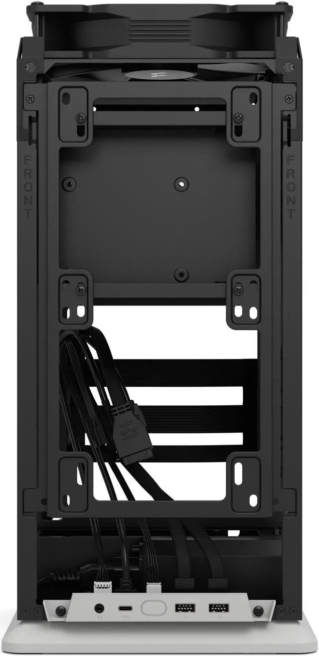 Alt view image 18 of 20 - Fractal Design Mood Light Gray Mini-ITX Small Form Factor PC Case with PCIe 4.0 Riser