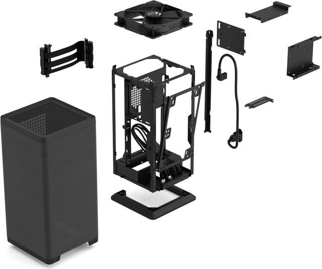 Alt view image 20 of 19 - Fractal Design Mood Black Mini-ITX Small Form Factor PC Case with PCIe 4.0 Riser