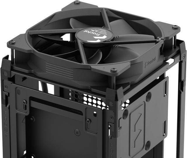 Alt view image 19 of 19 - Fractal Design Mood Black Mini-ITX Small Form Factor PC Case with PCIe 4.0 Riser