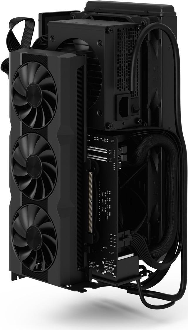 Alt view image 11 of 19 - Fractal Design Mood Black Mini-ITX Small Form Factor PC Case with PCIe 4.0 Riser