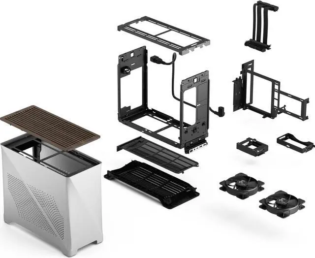 Alt view image 20 of 19 - Fractal Design Era 2 Silver Anodized Aluminum/Steel Mini-ITX Compact Small Form Factor PC Case