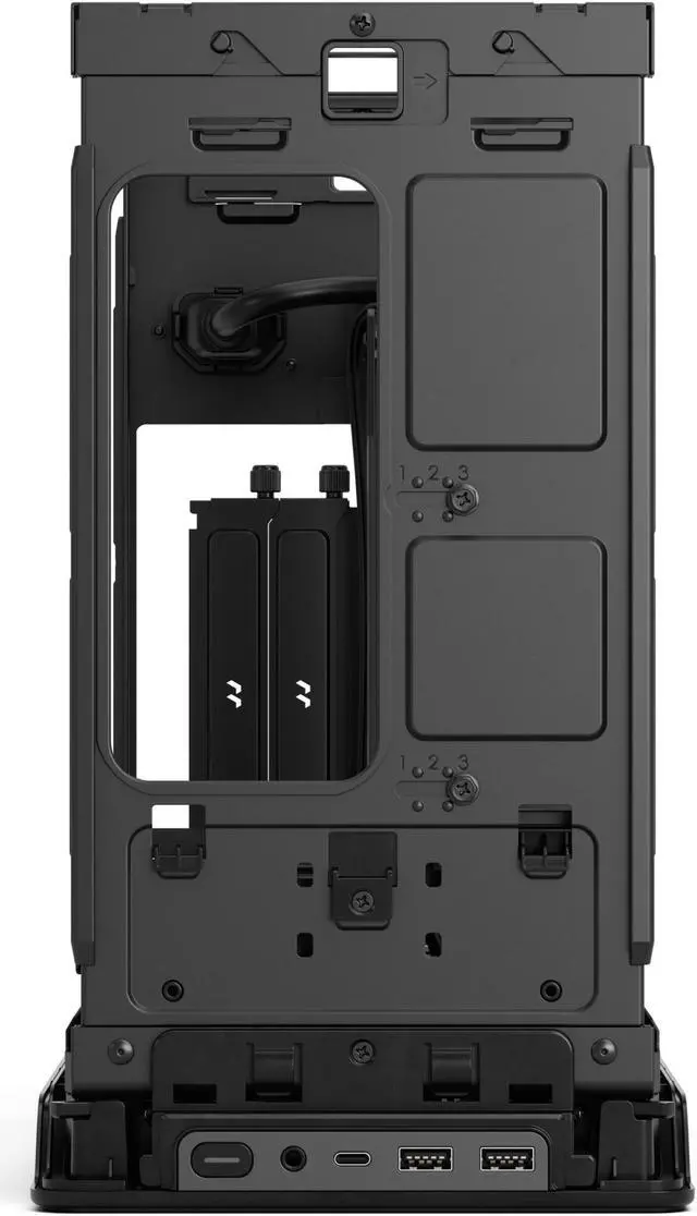 Alt view image 10 of 19 - Fractal Design Era 2 Charcoal Gray Anodized Aluminum/Steel Mini-ITX Compact Small Form Factor PC Case