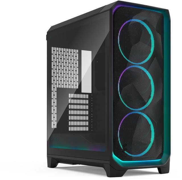 Main image of Fractal Design Meshify 3 Ambience Pro RGB ATX mATX Mid Tower PC Case - Black Chassis with Light Tinted TG Side Panel
