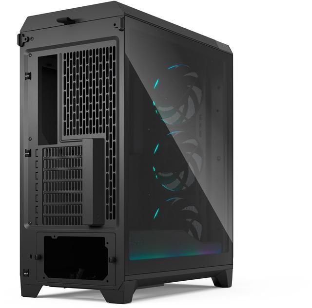 Alt view image 8 of 17 - Fractal Design Meshify 3 Ambience Pro RGB ATX mATX Mid Tower PC Case - Black Chassis with Light Tinted TG Side Panel