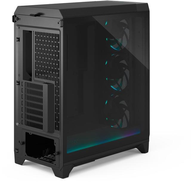 Alt view image 14 of 17 - Fractal Design Meshify 3 Ambience Pro RGB ATX mATX Mid Tower PC Case - Black Chassis with Light Tinted TG Side Panel