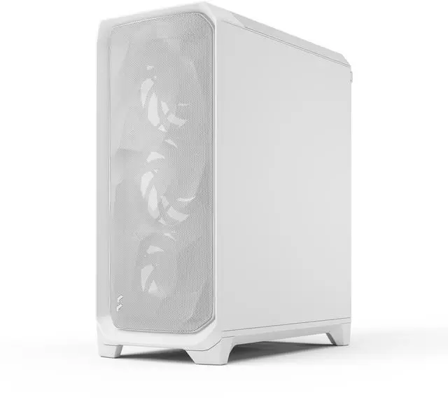 Alt view image 2 of 17 - Fractal Design Meshify 3 ATX mATX Mid Tower PC Case - White Chassis with Clear TG Side Panel