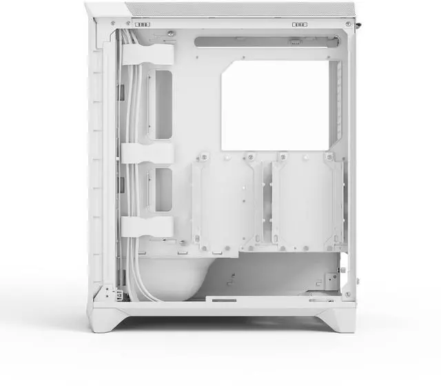 Alt view image 4 of 17 - Fractal Design Meshify 3 ATX mATX Mid Tower PC Case - White Chassis with Clear TG Side Panel