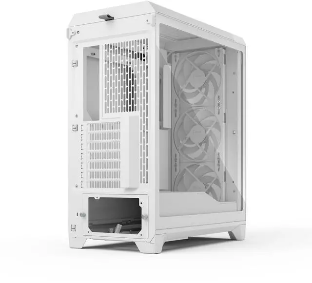 Alt view image 9 of 17 - Fractal Design Meshify 3 ATX mATX Mid Tower PC Case - White Chassis with Clear TG Side Panel