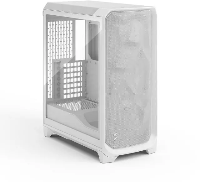 Alt view image 11 of 17 - Fractal Design Meshify 3 ATX mATX Mid Tower PC Case - White Chassis with Clear TG Side Panel