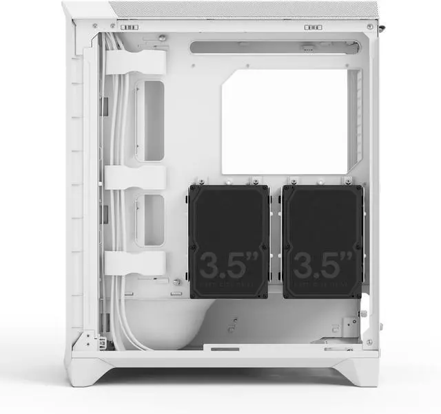 Alt view image 15 of 17 - Fractal Design Meshify 3 ATX mATX Mid Tower PC Case - White Chassis with Clear TG Side Panel
