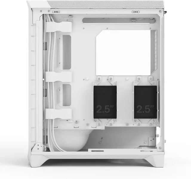 Alt view image 16 of 17 - Fractal Design Meshify 3 ATX mATX Mid Tower PC Case - White Chassis with Clear TG Side Panel
