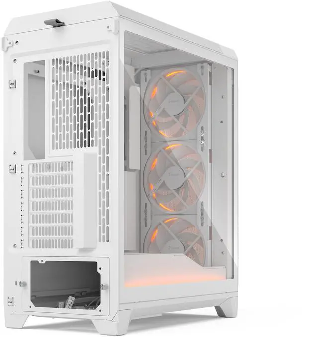Alt view image 9 of 17 - Fractal Design Meshify 3 Ambience Pro RGB ATX mATX Mid Tower PC Case - White Chassis with Clear TG Side Panel
