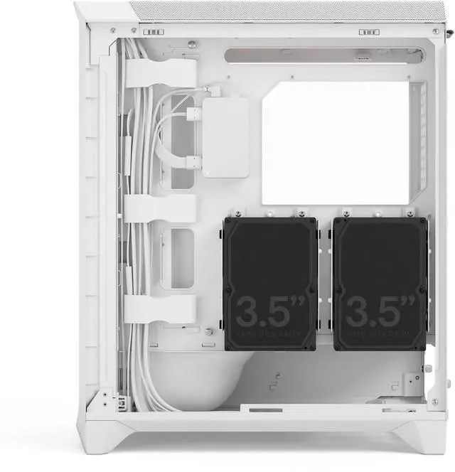 Alt view image 15 of 17 - Fractal Design Meshify 3 Ambience Pro RGB ATX mATX Mid Tower PC Case - White Chassis with Clear TG Side Panel