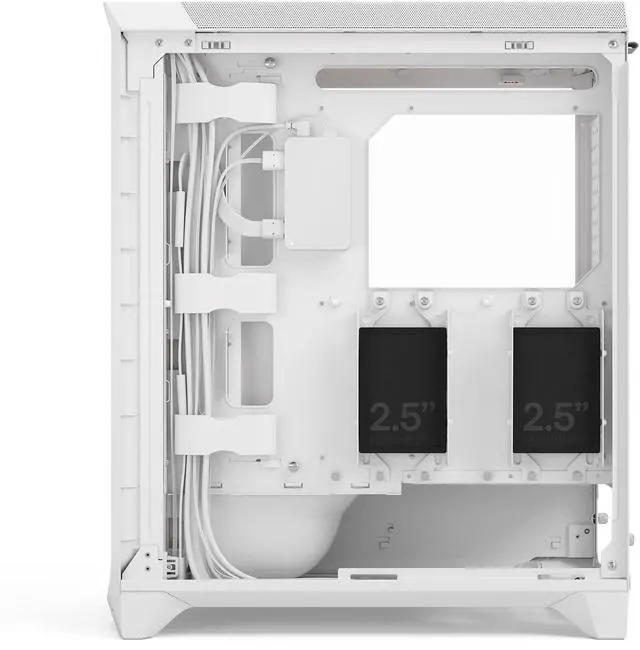 Alt view image 16 of 17 - Fractal Design Meshify 3 Ambience Pro RGB ATX mATX Mid Tower PC Case - White Chassis with Clear TG Side Panel