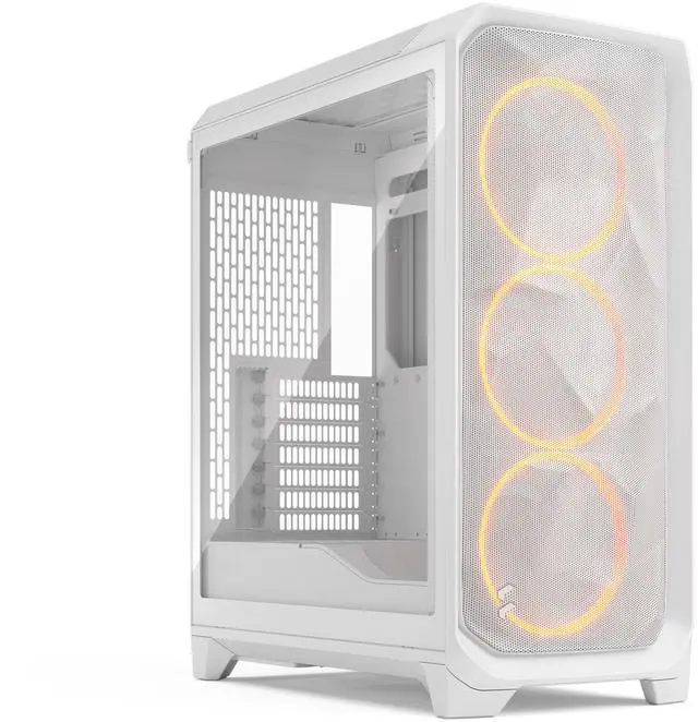 Main image of Fractal Design Meshify 3 RGB ATX mATX Mid Tower PC Case - White Chassis with Clear TG Side Panel