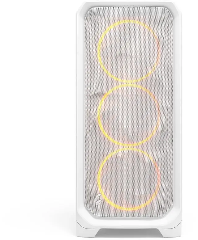 Alt view image 6 of 17 - Fractal Design Meshify 3 RGB ATX mATX Mid Tower PC Case - White Chassis with Clear TG Side Panel