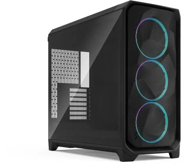 Main image of Fractal Design Meshify 3 XL RGB E-ATX Full Tower PC Case -  Black Chassis with Light Tinted TG Side Panel