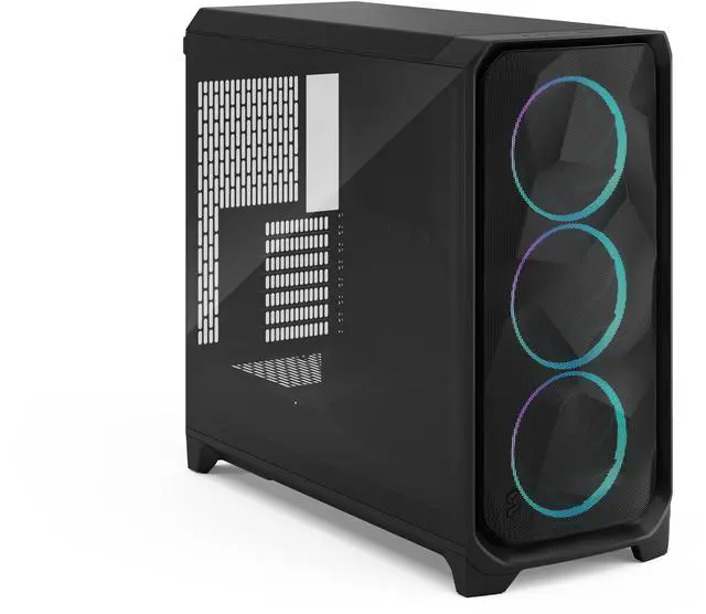 Alt view image 2 of 17 - Fractal Design Meshify 3 XL RGB E-ATX Full Tower PC Case -  Black Chassis with Light Tinted TG Side Panel