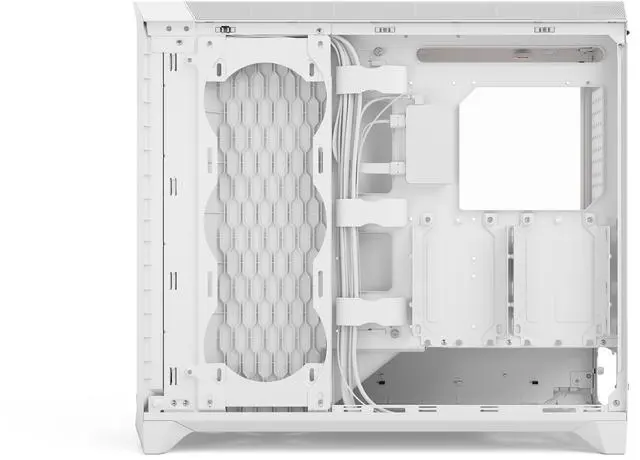 Alt view image 10 of 17 - Fractal Design Meshify 3 XL Ambience Pro RGB E-ATX Full Tower PC Case -  White Chassis with Clear TG Side Panel