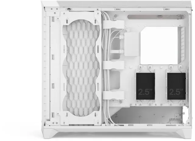Alt view image 12 of 17 - Fractal Design Meshify 3 XL Ambience Pro RGB E-ATX Full Tower PC Case -  White Chassis with Clear TG Side Panel