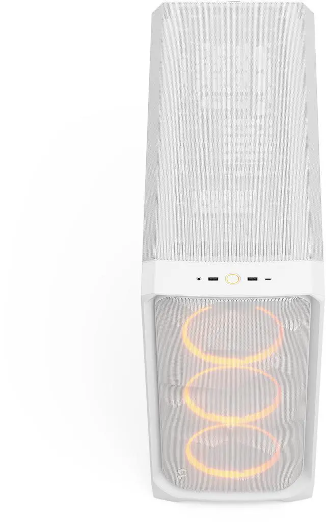 Alt view image 6 of 17 - Fractal Design Meshify 3 XL RGB E-ATX Full Tower PC Case -  White Chassis with Clear TG Side Panel