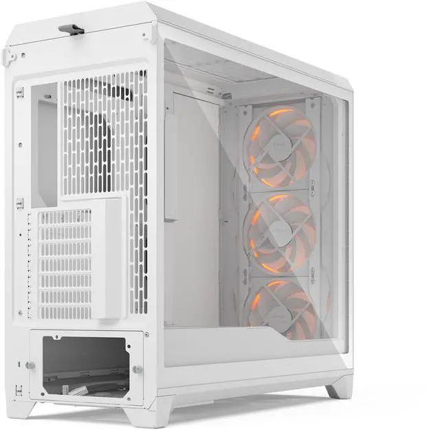Alt view image 13 of 17 - Fractal Design Meshify 3 XL RGB E-ATX Full Tower PC Case -  White Chassis with Clear TG Side Panel