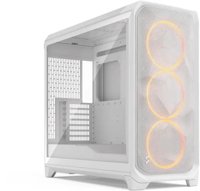 Alt view image 2 of 17 - Fractal Design Meshify 3 XL RGB E-ATX Full Tower PC Case -  White Chassis with Clear TG Side Panel