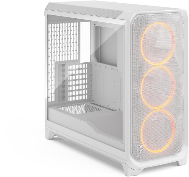 Main image of Fractal Design Meshify 3 XL RGB E-ATX Full Tower PC Case -  White Chassis with Clear TG Side Panel