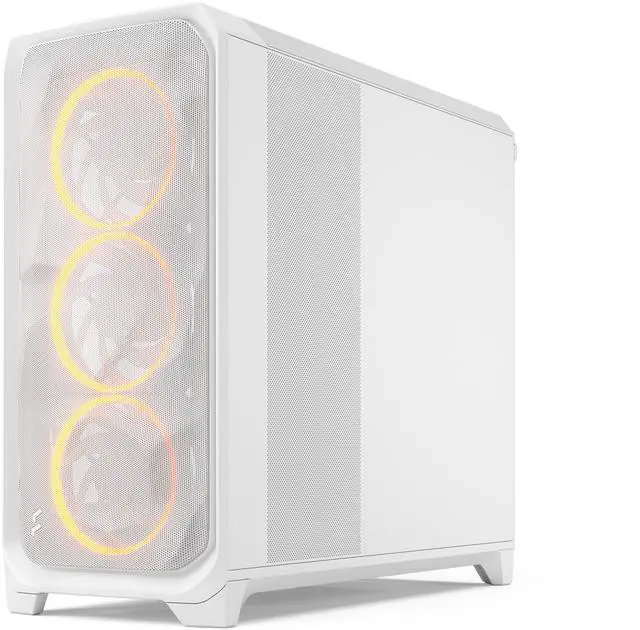 Alt view image 4 of 17 - Fractal Design Meshify 3 XL RGB E-ATX Full Tower PC Case -  White Chassis with Clear TG Side Panel
