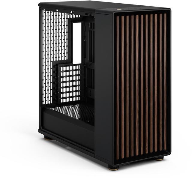 Alt view image 2 of 16 - Fractal Design North XL RC ATX mATX Full Tower PC Case for Motherboards with Rear Connectors ONLY (Standard Connection Motherboards Not Supported)- Charcoal Black Chassis with Walnut Front and Dark Tinted TG Side Panel