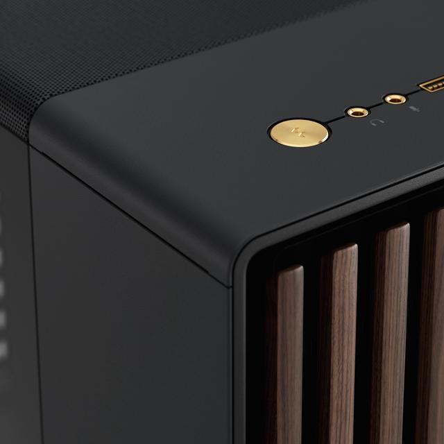Alt view image 14 of 16 - Fractal Design North XL RC ATX mATX Full Tower PC Case for Motherboards with Rear Connectors ONLY (Standard Connection Motherboards Not Supported)- Charcoal Black Chassis with Walnut Front and Dark Tinted TG Side Panel